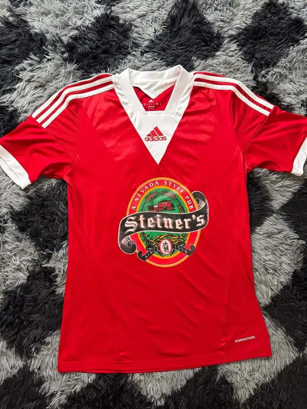 Adidas Steiner's A Nevada Style Pub Custom Red Soccer Jersey